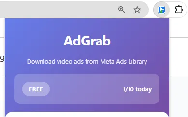 Install AdGrab from Chrome Web Store